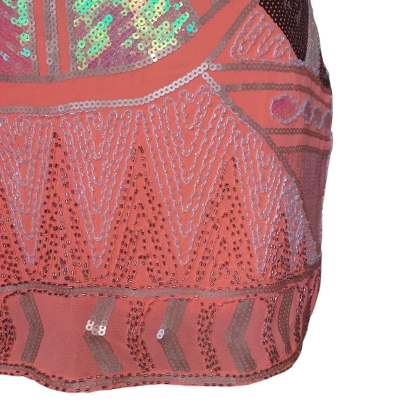 Lulumari Pink Sequin Party Mini Skirt Women's Size S - Picture 6 of 13